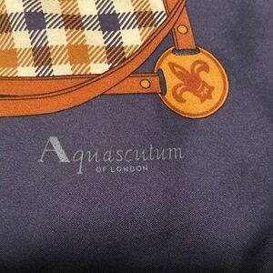 Genuine Aquascutum Silk Square/Scarf in Classic Check